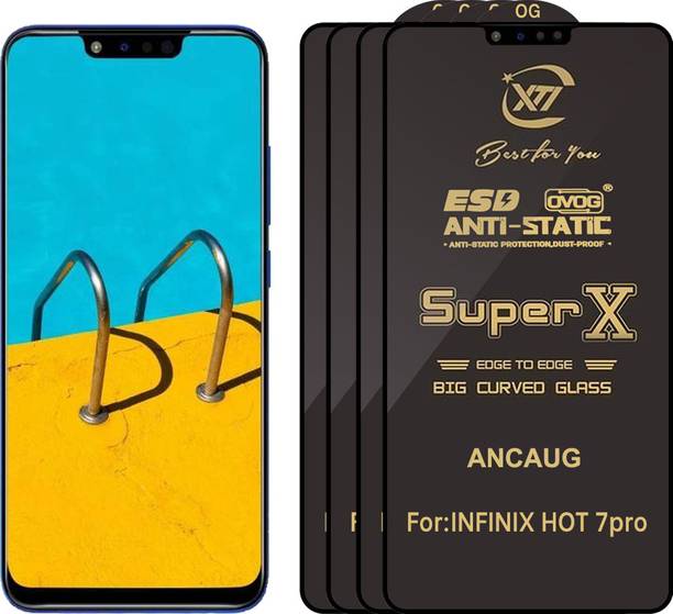 ANCAUG Edge To Edge Tempered Glass for Infinix Hot 7 Pro