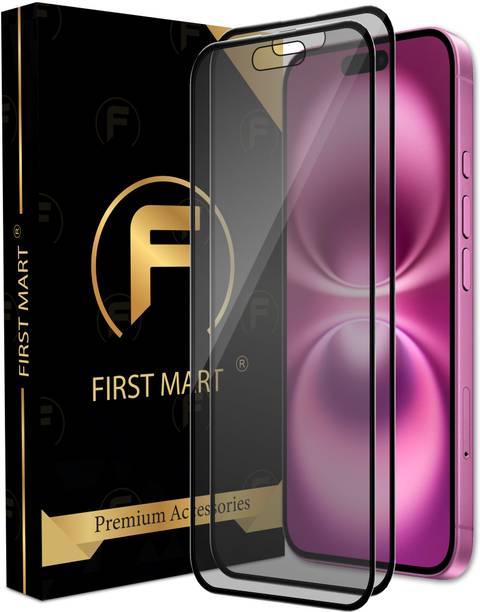 FIRST MART Edge To Edge Tempered Glass for iPhone 16 Plus, Apple iPhone 16 Plus, 16 Plus, Matte Finish Glass