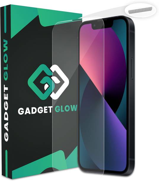 Gadget Glow Edge To Edge Tempered Glass for iPhone 13 Mini, Apple iPhone 13 Mini, Crystal Clear Glass with AntiDust Filter