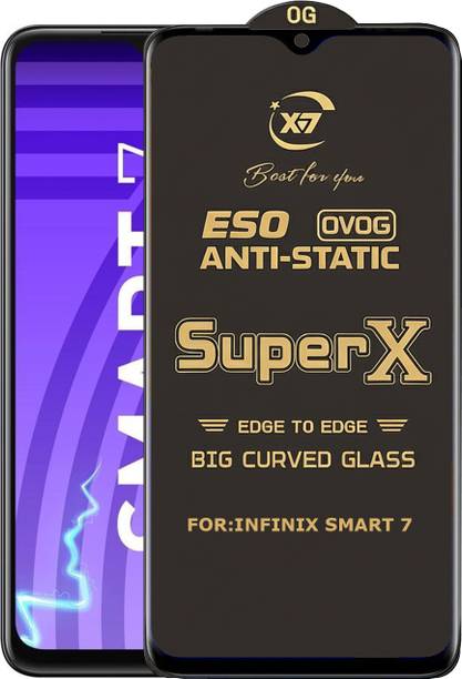 ANILUQ Edge To Edge Tempered Glass for INFINIX SMART 7