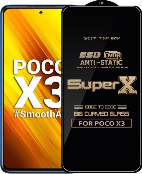 NEESME Edge To Edge Tempered Glass for POCO X3