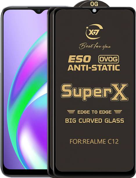 ANILUQ Edge To Edge Tempered Glass for REALME C12