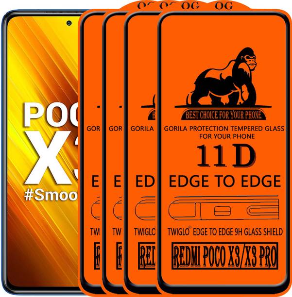 TWIGLO Edge To Edge Tempered Glass for REDMI POCO X3