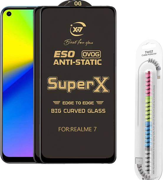 TWIGLO Edge To Edge Tempered Glass for REALME 7