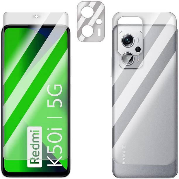 FCS Front and Back Screen Guard for Xiaomi Redmi K50i Front+Back+Camera (Glossy)