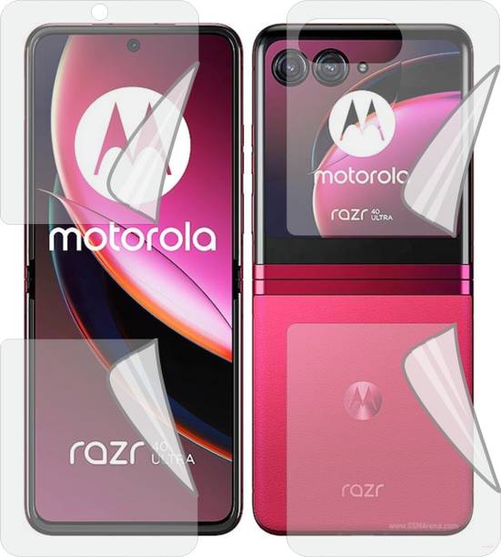 MOBART Front and Back Tempered Glass for MOTOROLA RAZR 40 ULTRA 5G (Edge To Edge TPU Full Coverage)