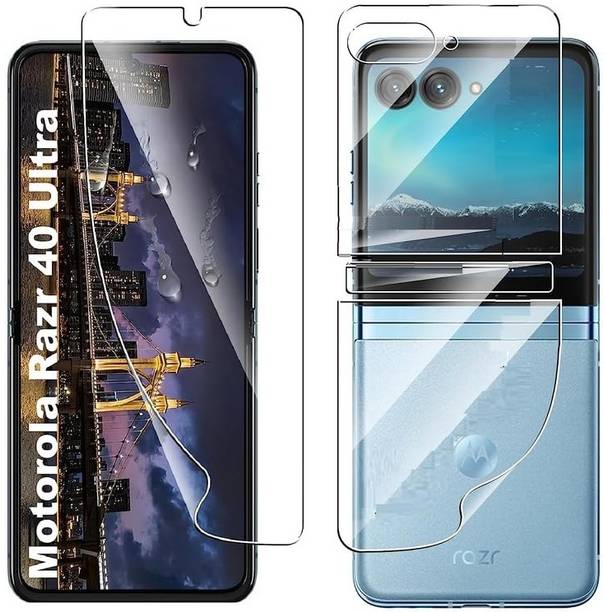 ECMERED Front and Back Tempered Glass for Motorola razr 40 Ultra, Moto razr 40 Ultra
