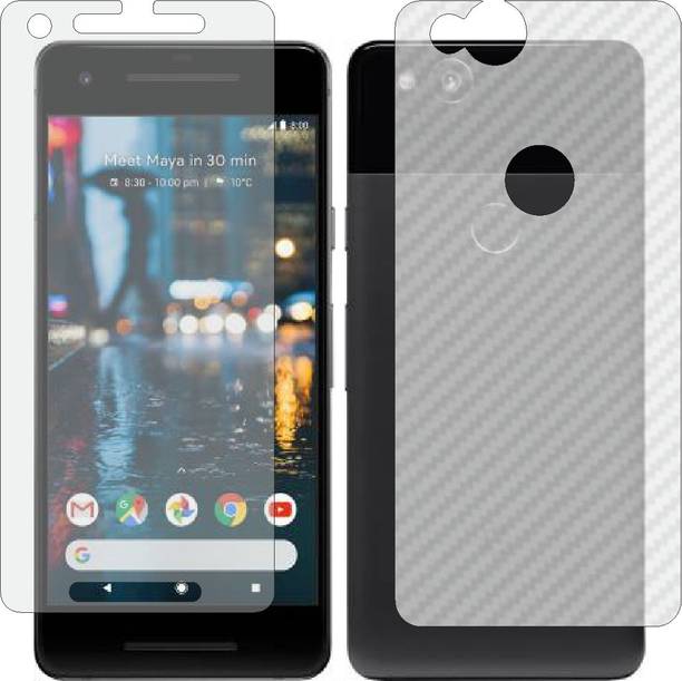 Mobling Front and Back Screen Guard for GOOGLE PIXEL 2 (Front 9H Hardness Matte & Carbon Fiber Skin for Back)