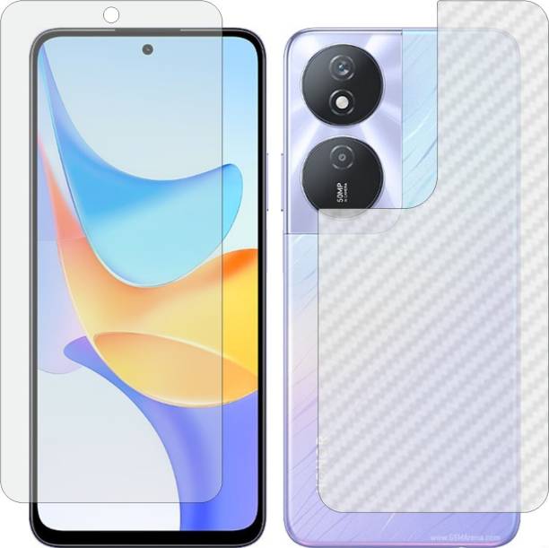 ZINGTEL Front and Back Screen Guard for Huawei Honor Play 50 Plus CLKAN00 (Matte Front & Carbon Fiber Back Skin Combo)