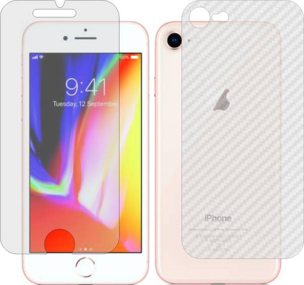 ZINGTEL Front and Back Screen Guard for APPLE I PHONE 8 PLUS (Front Matte Finish & Back 3d Carbon Fiber)