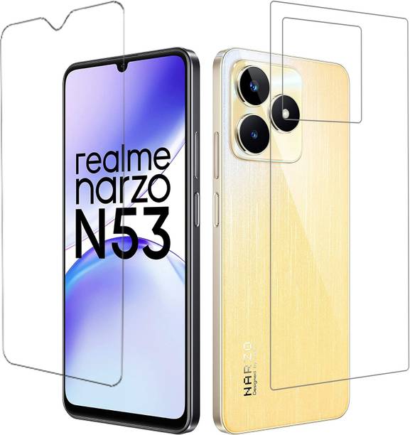 ECMERED Front and Back Tempered Glass for Realme Narzo N53, realme narzo n53