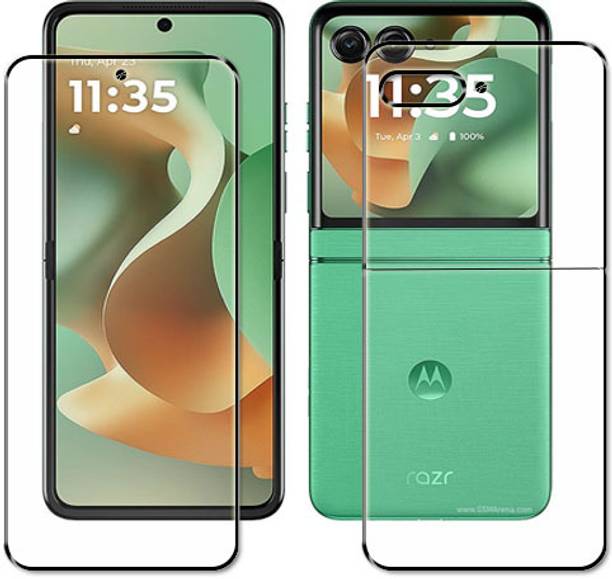 tombik Front and Back Tempered Glass for 1fx-Motorola Razr 60-fb