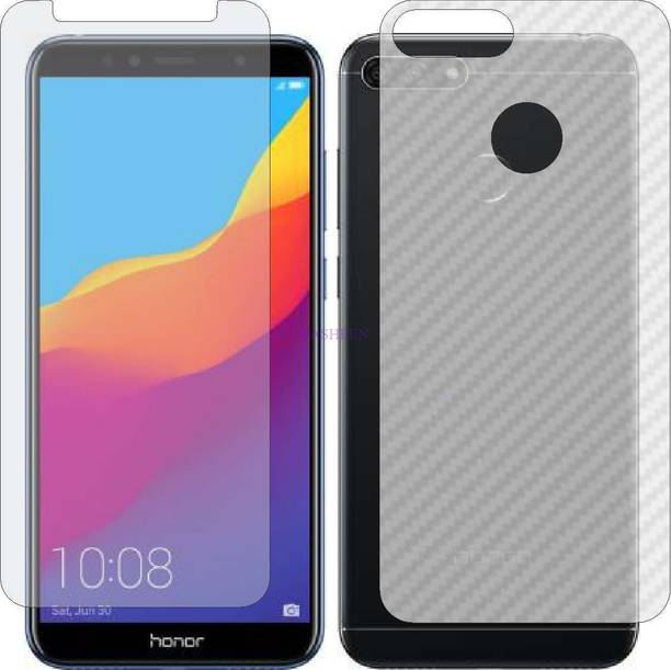 Fasheen Front and Back Tempered Glass for HUAWEI HONOR 7A (Front Matte Finish & Back 3d Carbon Fiber)