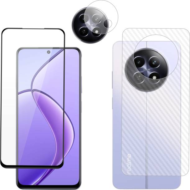 Ten To 11 Front and Back Tempered Glass for Realme 12 5G, Realme 12 5G [Back Carbon Fiber] [Rear Camera Lens Guard]