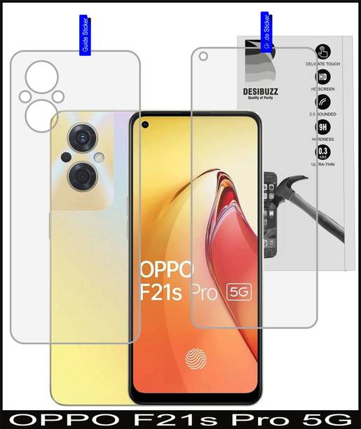 DESIBUZZ Front and Back Tempered Glass for OPPO F21s Pro 5G, F21s Pro 5G