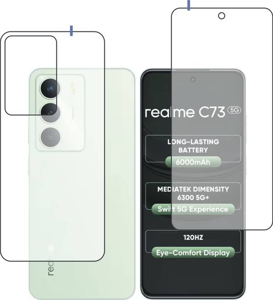 DESIBUZZ Front and Back Tempered Glass for realme C73 5G
