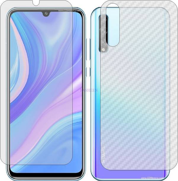 Fasheen Front and Back Tempered Glass for HUAWEI Y8P (Front Matte Finish & Back 3d Carbon Fiber)