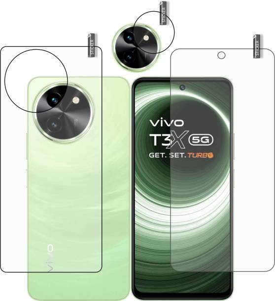 GARUDA GLASS Front and Back Tempered Glass for VIVO T3x 5G With Camera Lens Protector