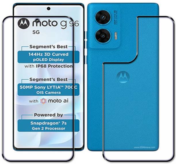 tombik Front and Back Tempered Glass for 48ffg-Moto G96...
