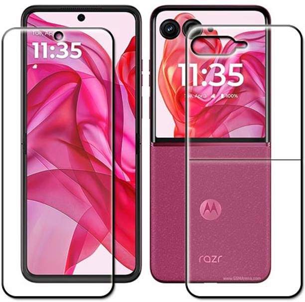 tombik Front and Back Tempered Glass for 20xf-Motorola Razr 50 Ultra-fb