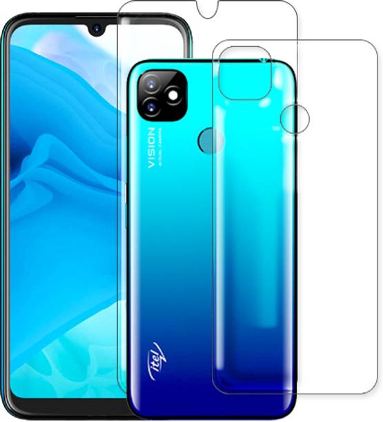 MUTAALI Front and Back Tempered Glass for Itel Vision1