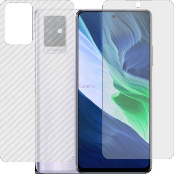 Fasheen Front and Back Tempered Glass for INFINIX HOT 10 T (Front Matte Finish & Back 3d Carbon Fiber)