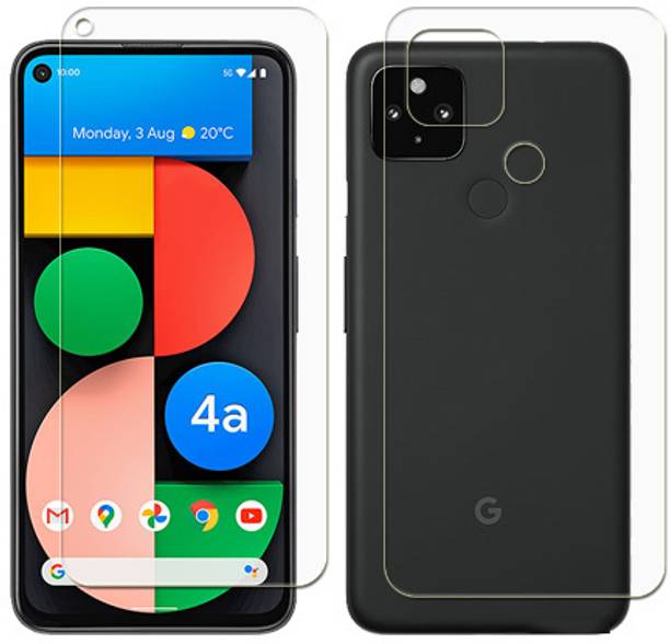 SOMTONE Front and Back Tempered Glass for GOOGLE PIXEL 4A 5G