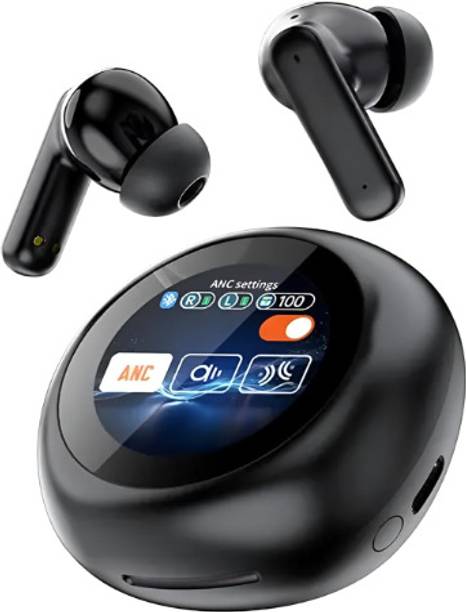 Earbuds Nano Glass for Earstrick Earbuds TWS 5.1 Large Screen Dual LED Digital Display Touch Bluetooth Headphones Mini Compact Portable Sports Waterproof Stereo In Ear Earphones