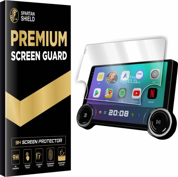 spartan shield Screen Guard for DIAMOND 2K 10.1 INCH [with Button Hole] Android Car Stereo System, Infotainment Display Protector, Aftermarket TouchScreen Music Audio Player Accessory 2025 [Not Tempered Glass]