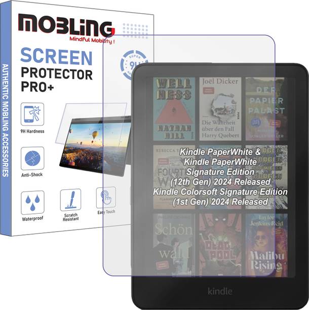 Mobling Screen Guard for 7 Inch Kindle PaperWhite & PaperWhite Kids 2024 12th Generation ereader Tab & Kindle ColorSoft Signature Edition 2024 7" Tablet (Anti Glare Matte Finish)