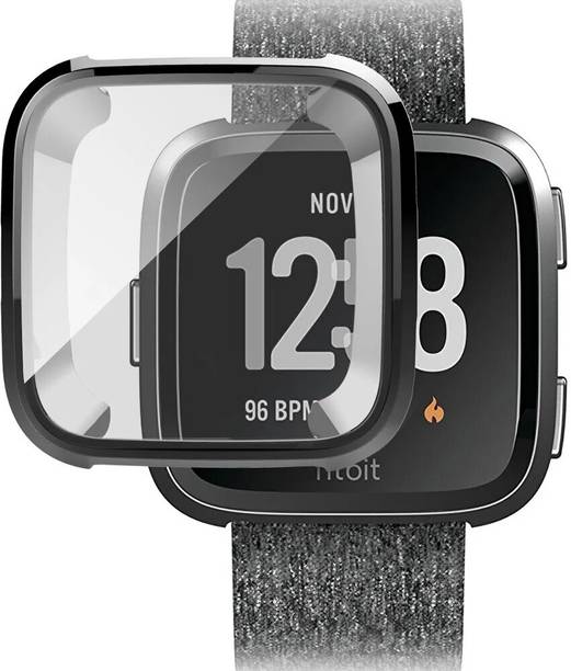 KAZUKI Screen Guard for Fitbit Versa/Versa SE Watch Protection Case (Black)