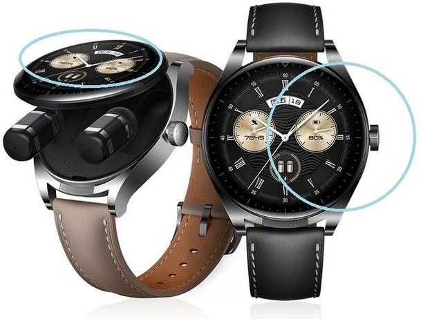 CUBES Edge To Edge Screen Guard for Huawei Watch Buds 1.43" Inch Smartwatch, Highly Touch Sensitive | Unbreakable | Ultra Thin | Edge To Edge TPU Film ( घड़ी शामिल नहीं है )