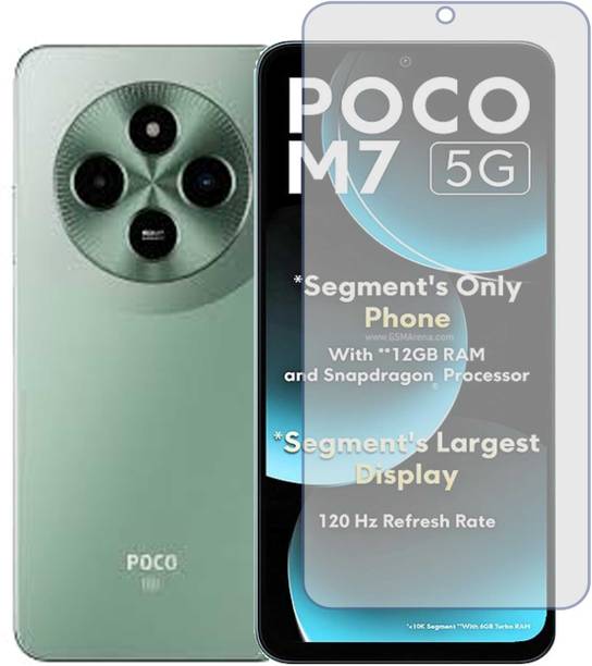 GENTECK Screen Guard for Screen Protector for POCO M7 5G | 9H Hardness | Full Screen Coverage | Ultra Clear & Scratch Resistant