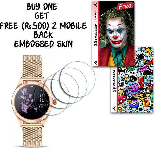 SOMTONE Screen Guard for gione SENORITA 1.04 inch WITH FREE 500 RUPEES 2 3D EMBOSSED SKIN FOR MOBILE BACK S026