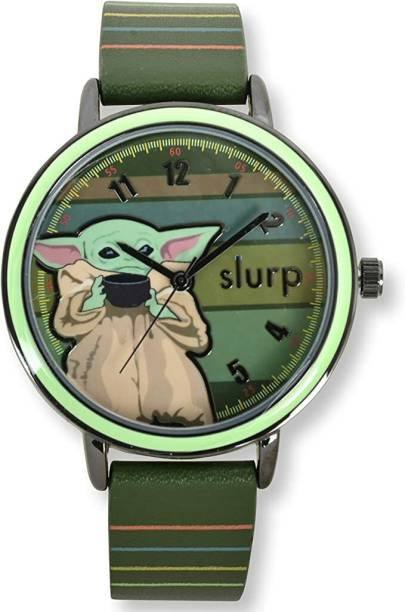 RAGHAV Screen Guard for Star Wars- The Mandalorian- Green Watch Band- Slurp Quartz Watch