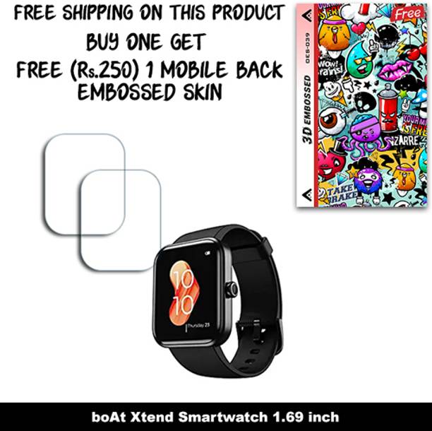 ARBAN Screen Guard for boAt Xtend Smartwatch 1.69 inch (FREE 250 RUPEES 1 3D EMBOSSED SKIN FOR MOBILE BACK W2S039)