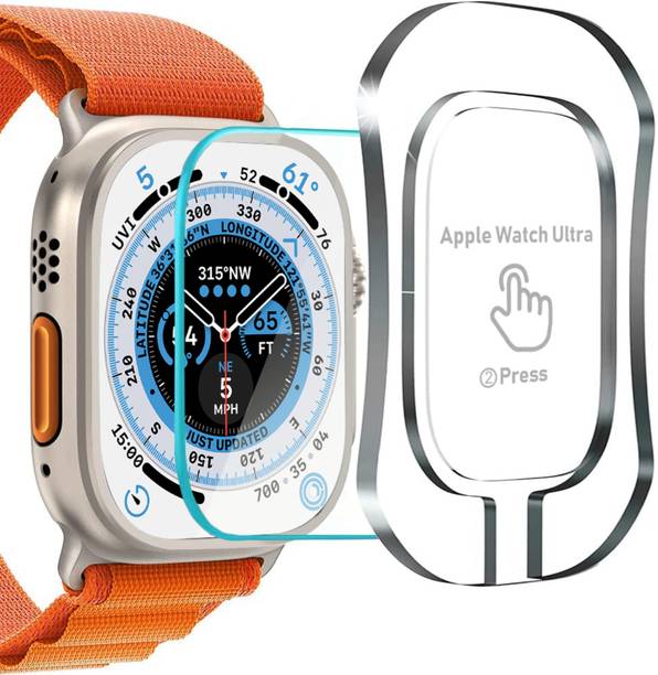 DR VAKU Screen Guard for Apple Watch Ultra (49mm), Tempered Glass Screen Protector 3D Curved Glass with 9H Hardness Scratch Resistance Technology