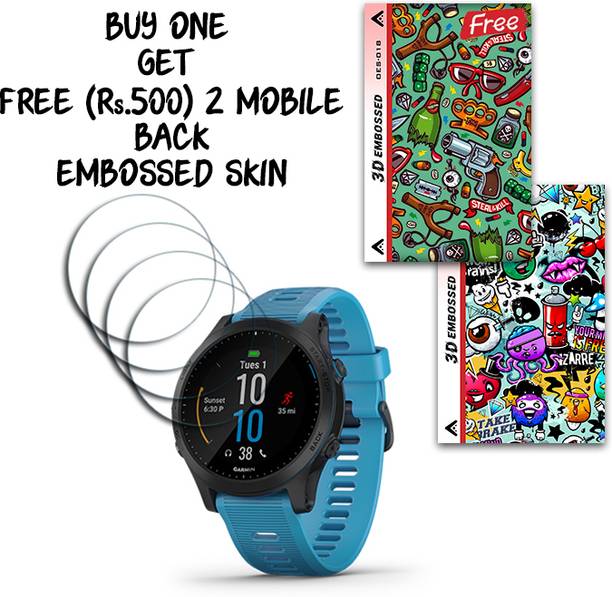 SOMTONE Screen Guard for Garmin Forerunner 945 1.2 inch WITH FREE 500 RUPEES 2 3D EMBOSSED SKIN FOR MOBILE BACK S018