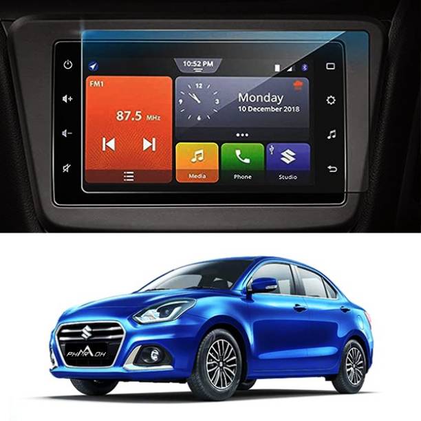 Pharaoh Screen Guard for Suzuki Swift Dzire 21-22,8 Inches Accessories Highly Transparent Unbreakable Car Infotainment System Touch Screen Guard Protector (Company Fitted)