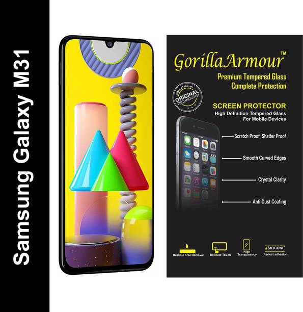 Gorilla Armour Tempered Glass Guard for Samsung Galaxy F41, Samsung Galaxy M31, Samsung Galaxy M30S, Samsung Galaxy M21, Samsung Galaxy A20, Samsung Galaxy A30, Samsung Galaxy M30, Samsung Galaxy A30s, Samsung Galaxy A50, Samsung Galaxy A50s, Samsung Galaxy A31