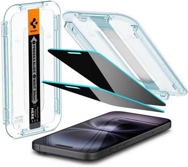 Spigen Tempered Glass Guard for iPhone 16 Plus (Pack of 2)