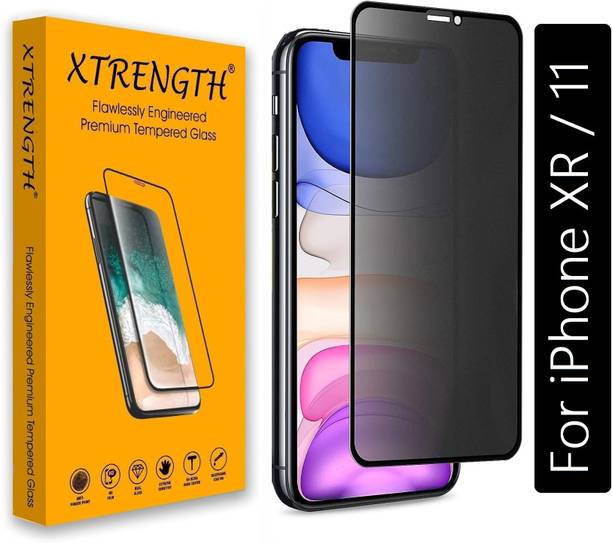 XTRENGTH Edge To Edge Tempered Glass for Apple iPhone 11, Apple iPhone XR, Privacy /Anti-Spy Screen Protector, with Easy Installation Kit