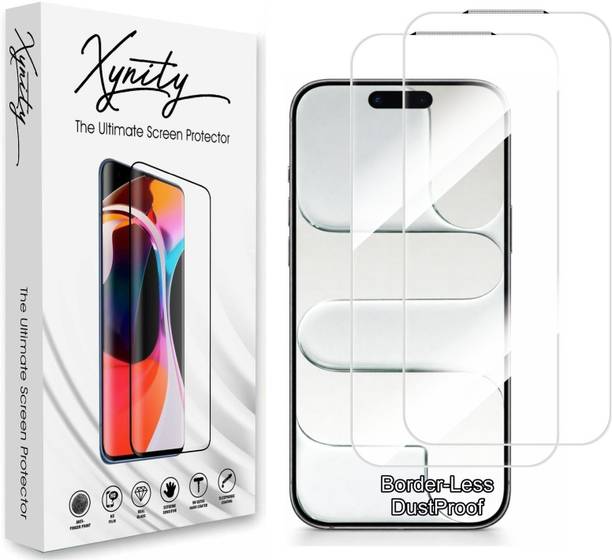 XYNITY Tempered Glass Guard for Apple iPhone 17, iPhone 17, Borderless Screen Protector, with Easy Installation Kit