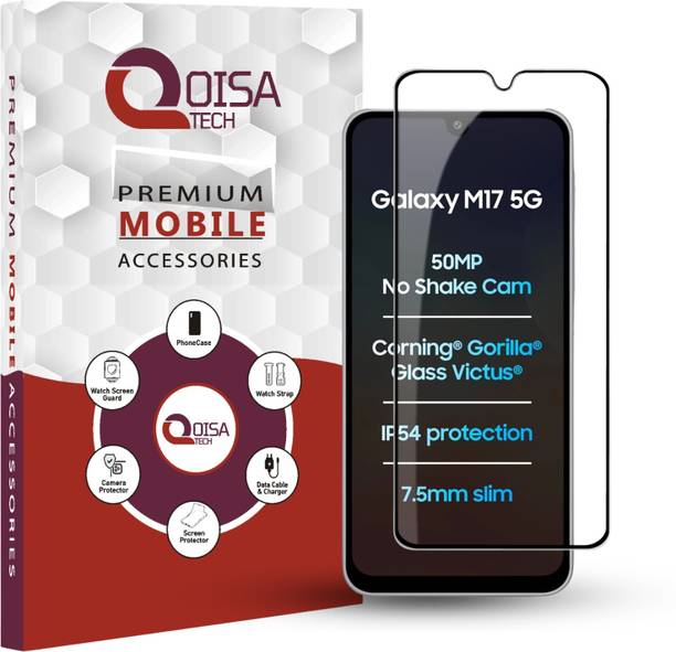 Qoisa Tempered Glass Guard for Samsung M17 5G Elite Screen Protector Guard with Easy Installation Kit