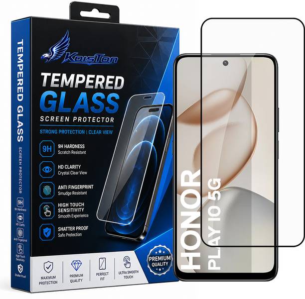 KOISTON Tempered Glass Guard for Honor Play10 5G FRONT | Edge to Edge Screen Protector Guard | 9H Hardness | Edge to Edge | Bubble Free | HD Clear | Fingerprint Compatible | Case friendly