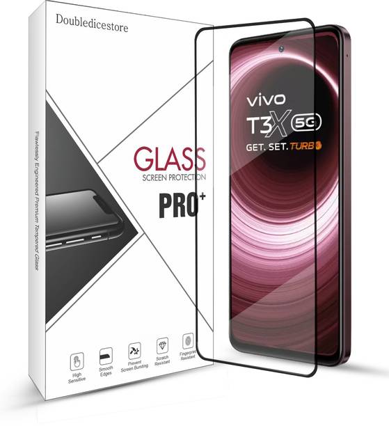 Doubledicestore Tempered Glass Guard for vivo T3x 5G (Pack of 1)
