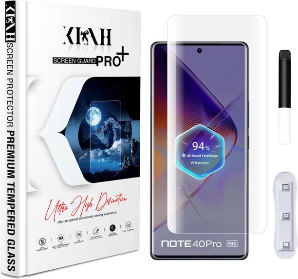 KLAH Tempered Glass Guard for Infinix Note 40 Pro 5G, Borderless UV Glass Protection