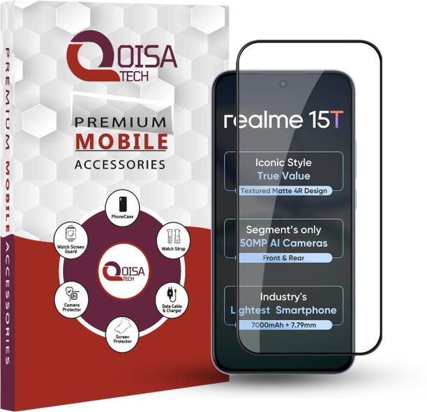 Qoisa Tempered Glass Guard for Realme 15T 5G Elite Screen Protector Guard with Easy Installation Kit