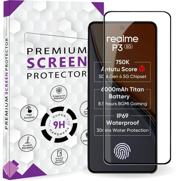 Qoisa Tempered Glass Guard for Realme P3 5G Premium Screen Protector Guard with Easy Installation Kit