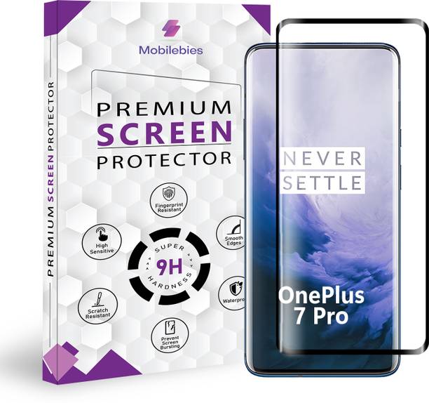 Mobilebies Tempered Glass Guard for Oneplus 7 Pro Advanced Black Border Screen Protector